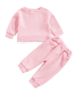 Kids Tales Sweatshirt & Sweatpants Set - Pink