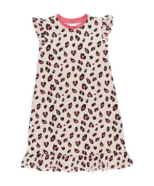 Little Pieces Leopard Print Dress - Pink