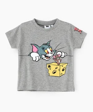 Warner Bros Tom & Jerry Round Neck T-Shirt - Grey