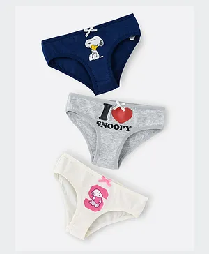Peanuts 3 Pack Snoopy Panties - Multicolor