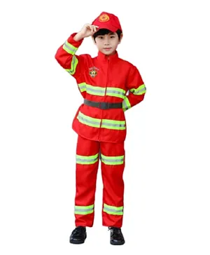 Lafiesta Fire Fighter Halloween Costume - Red