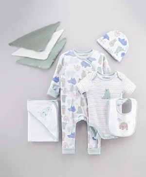 Homegrown 8Pc Sustainable Bears Gift Set - Baby Blue