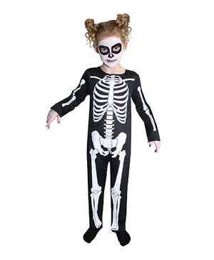 Mad Toys Skeleton Jumpsuit Halloween Costume - Black and White