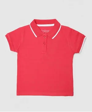 Zarafa Solid Polo T-Shirt - Pink
