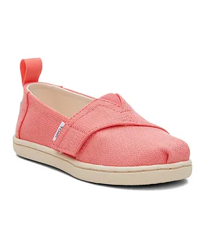 Toms Refibra Tencel Textured Woven Alpargata Shoes - Peach