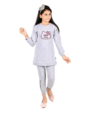 Hello Kitty Printed Joggers - Grey