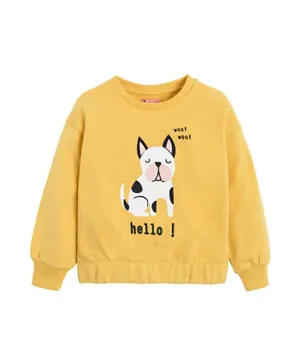 SMYK Cat Hello Sweatshirt - Yellow