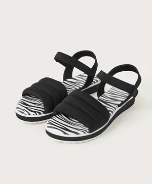 Monsoon Children Zebra Storm Sandals - White and Black