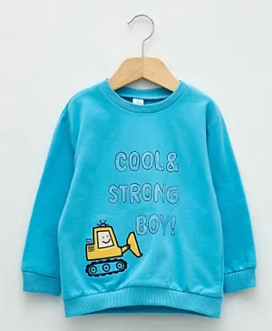 LC Waikiki Cool & Strong Boy Graphic Sweatshirt - Blue
