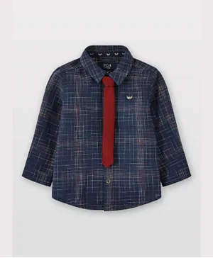 FG4 Troy Shirt with Tie - Navy