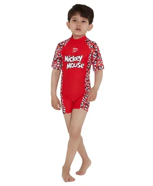Speedo Disney Mickey Mouse Swimsuit - Red