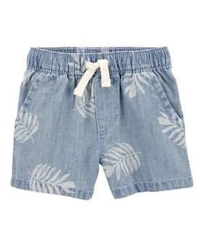 OshKosh B'Gosh  Palm Leaf Pull-On Shorts - Blue