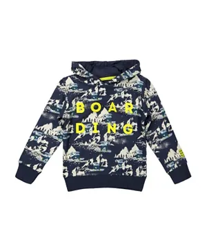 DJ Dutchjeans Full Sleeves Sweater with Hood - Navy