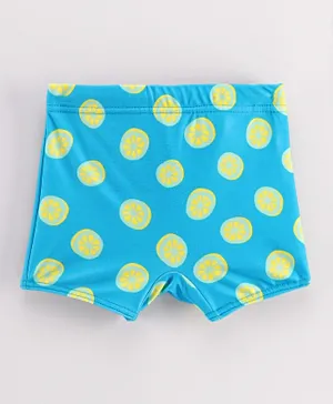Babyhug Swimming Trunk Lemons Print - Light Blue