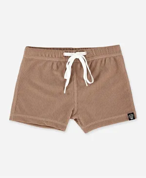 Beach & Bandits Ribbed Swim Shorts XL - Chocolate