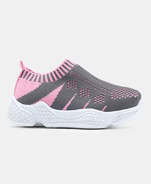 Neon Slip On Sneakers - Grey