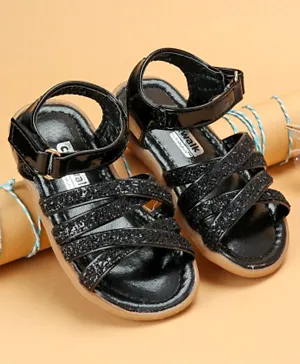 Cute Walk by Babyhug Party Wear Strappy Sandals - Black
