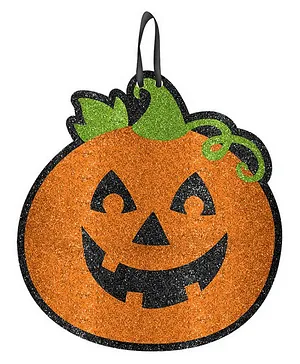 Party Centre Pumpkin Value Glitter Sign - Orange