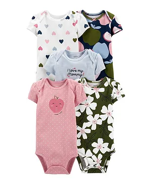 Carter's 5 Pack Printed Bodysuits - Multicolor