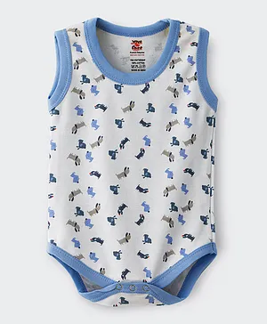 Wonder Kid Animal Printed Bodysuit - Blue