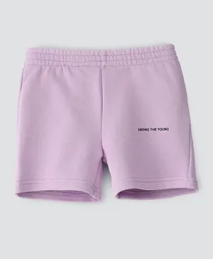 Among The Young Logo Shorts - Purple