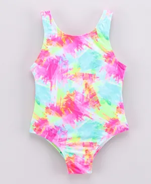 Minoti Girls Tie Dye Swimsuit - Multicolor