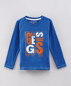 Guess Kids Graphic Cotton Jersey - Blue