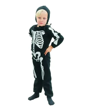 Bristol Novelty Skeleton Jumpsuit Halloween Costume - Black