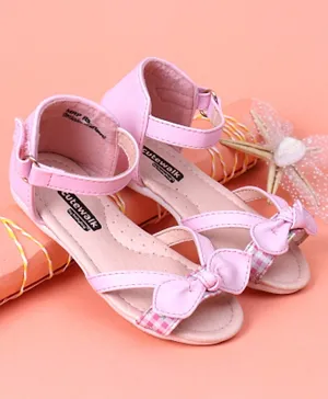 Cute Walk by Babyhug Sandals With Bow Motif - Light Pink