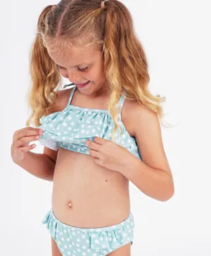 LC Waikiki Patterned Baby Bikini Set from Flexible Fabric - Light Blue