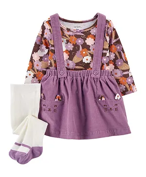 Carter's 3-Piece Tee & Cat Jumper Set - Multicolor