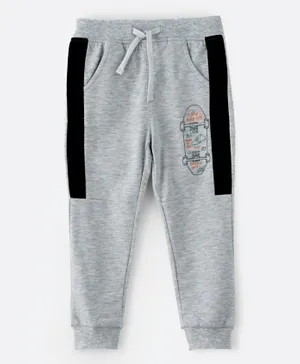Jam Skateboard Joggers With Contrast Side Panel - Grey