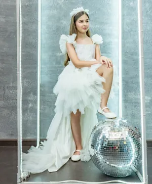 Liba Fashion Maria Glamorous Premium Wedding Party Dress - White