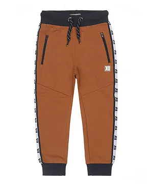 DJ Dutchjeans Logo Printed Joggers - Caramel Brown