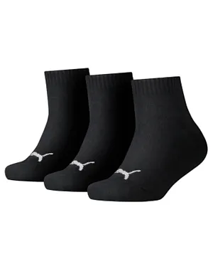 Puma Kids Quarter Socks Pack of 3 - Black