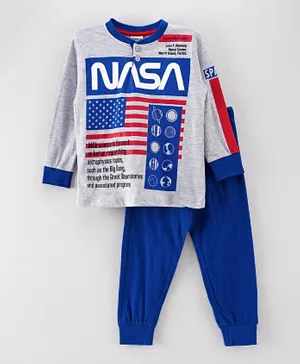 NASA Planet Pajamas Set - Grey Melange