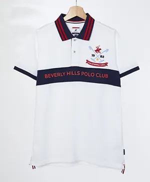 Beverly Hills Polo Club Once Again Short Sleeve Polo - White