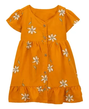 Carter's Floral LENZING ECOVERO Dress - Orange