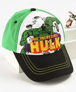 Babyhug Cap Hulk Print - Green