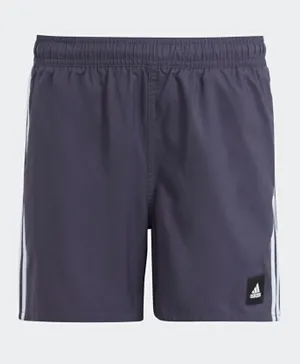 Adidas 3 Side Striped Swim Shorts - Navy Blue