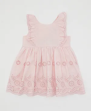 R&B Kids Broderie Frill Dress - Pink