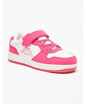 Kappa Panelled Low Ankle Sneakers With Velcro Closure  - Fuchsia