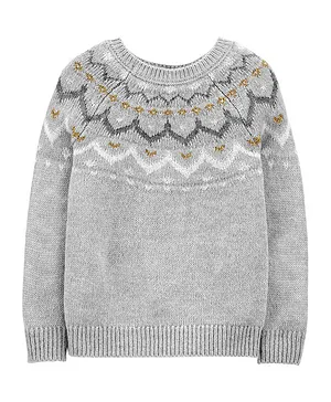 OshKosh B'Gosh     Sparkle Ski Sweater - Grey