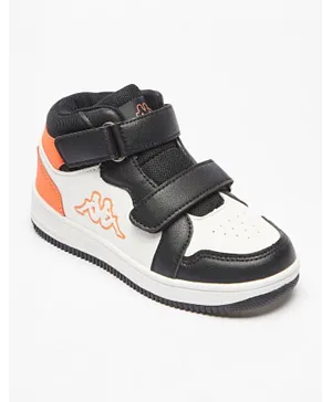 Kappa Colourblock High Cut Sneakers With Velcro Closure  - Orange