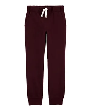 Carter's Pull-On French Terry Joggers - Burgundy