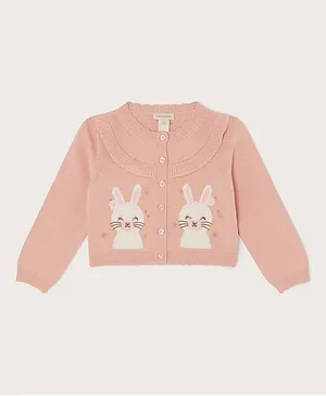 Monsoon Children Bunny Cardigan - Pink