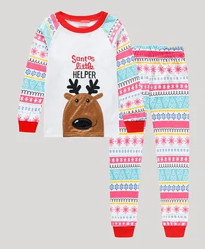 Lamar Baby Christmas Santas Little Helper  Nightwear - White