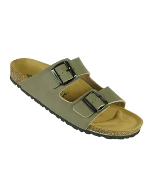 Biochic Double Strap Slip On Sandals 012-372 1800ST - Tortora Green