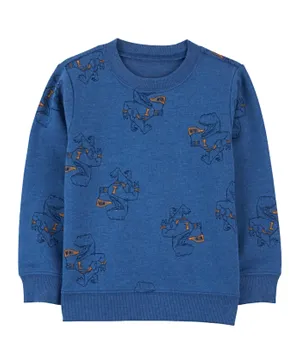 Carter's Dinosaur French Terry Sweatshirt - Blue