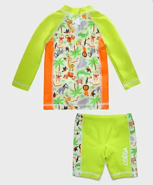 Coega Sunwear Jungle Animals Print 2 Piece Swim Suit - Multicolor